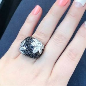 Unique Jewelry Cubic Zirconia Luxury 925 Silver Filled Wedding Party Gift Ring 7